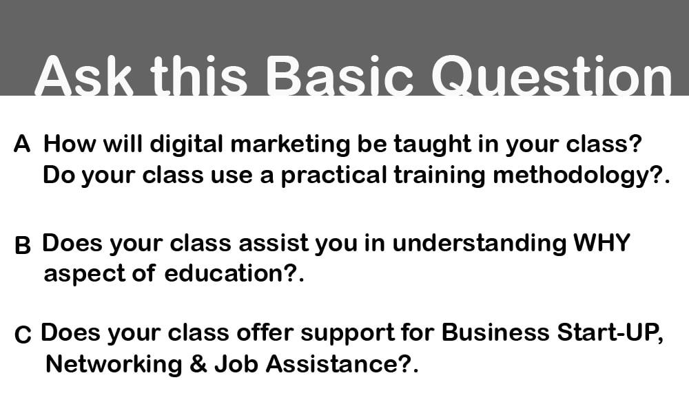 Question t be ask before joining the digital marketing course